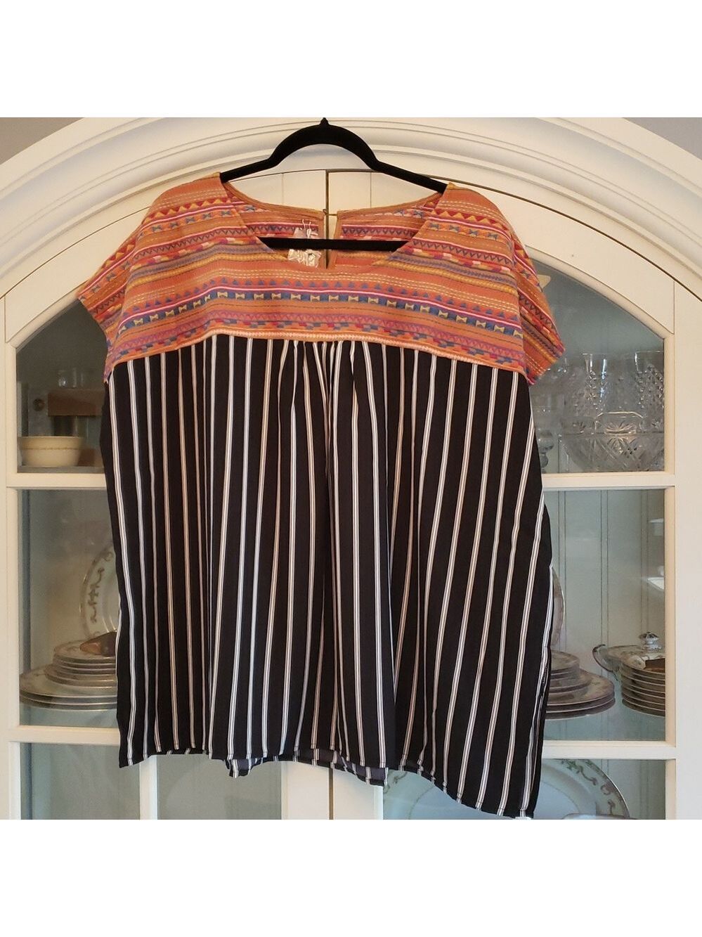 Savanna Jane Vibrant Striped Southwestern Blouse